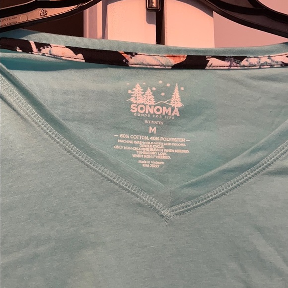 Teal pajama shirt or long sleeve - Picture 2 of 3